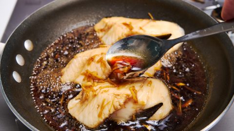 Soy Sauce Braised Black Cod (Gindara Nitsuke)
