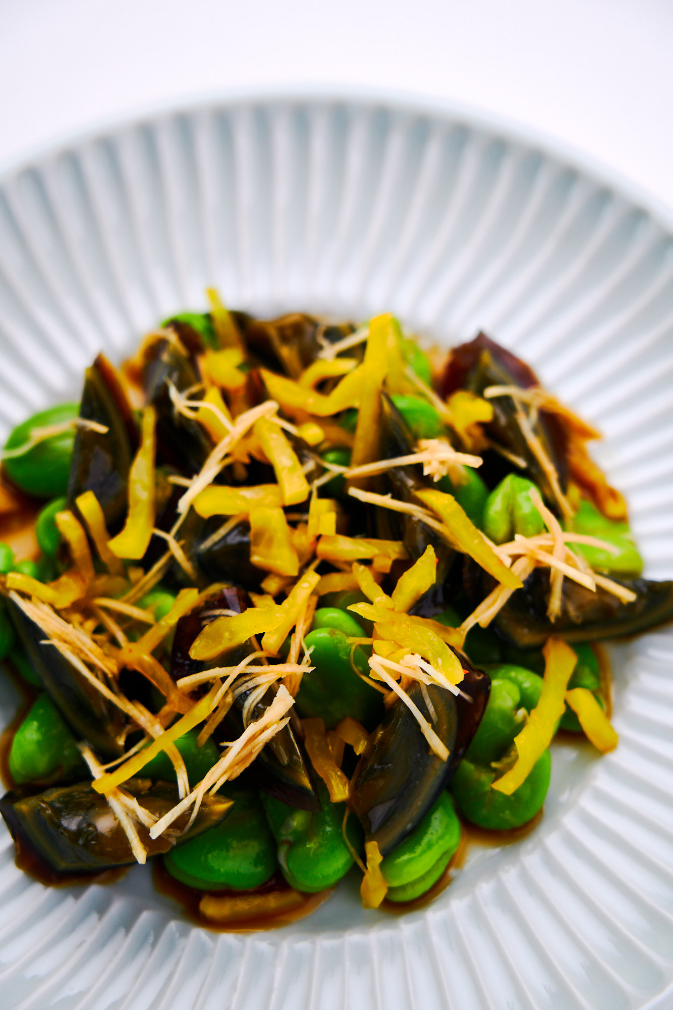 Century Egg and Fava Bean Salad