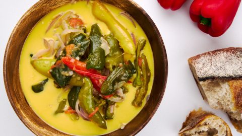 Ema Datshi is a Bhutanese dish of peppers and cheese