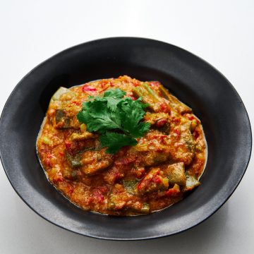 Romano Bean Curry in a bowl