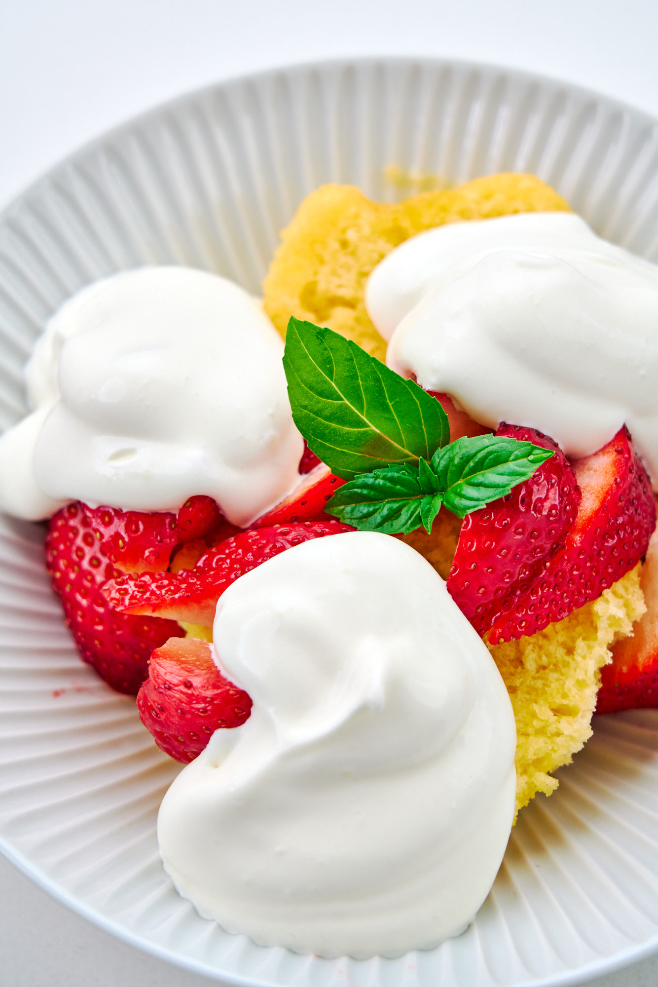 Strawberry Shortcake in a Mug ready to eat.