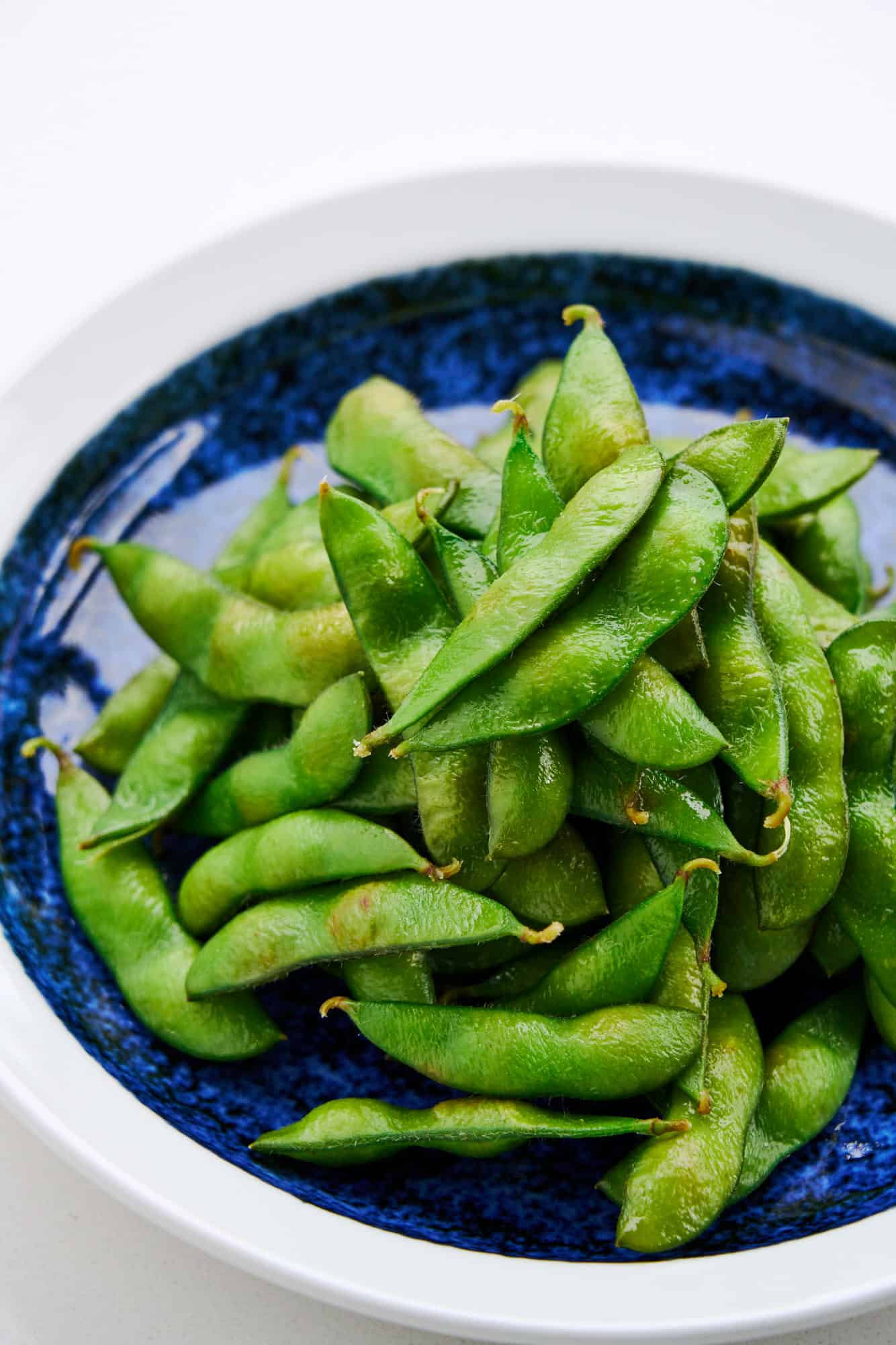 Steaming edamame with sake preserves it's flavor while infusing it with umami.