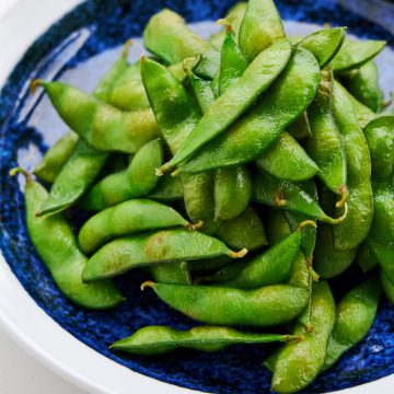 Steaming edamame with sake preserves it's flavor while infusing it with umami.