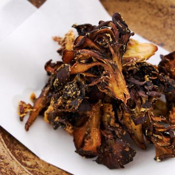 These maitake chips make a deeply satisfying snack.