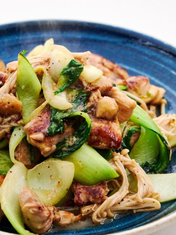Salt and Pepper Chicken with Bok Choi