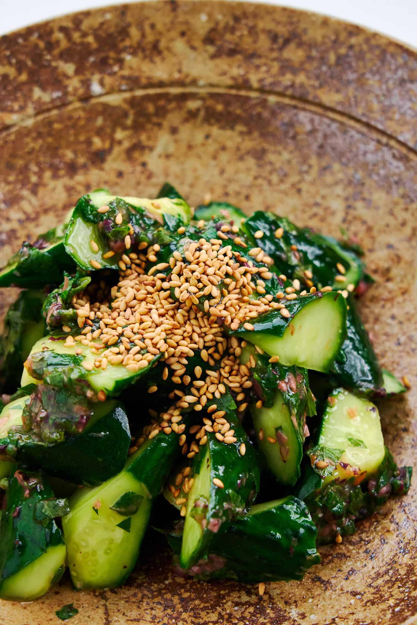 Refreshing summer cucumber salad.