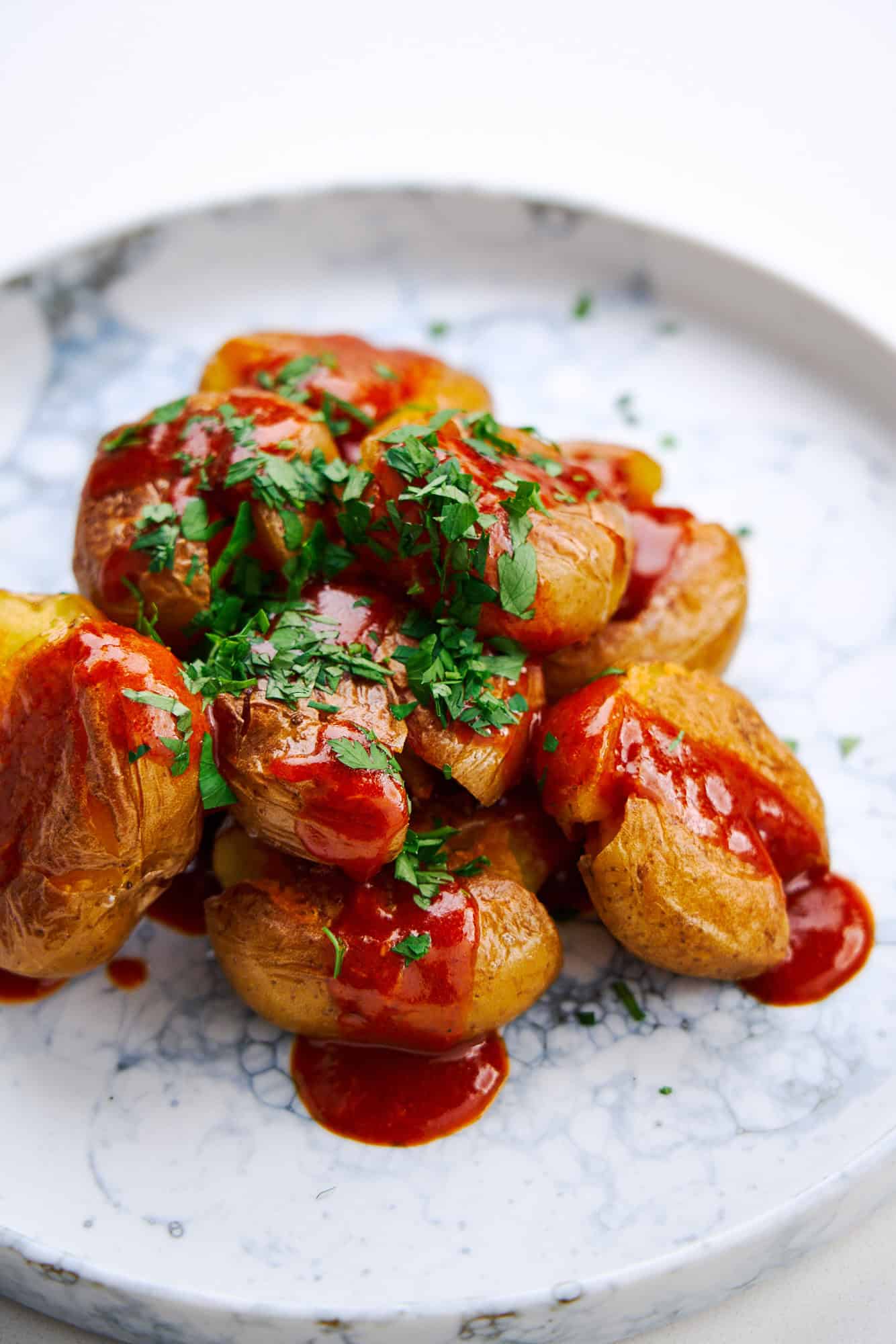 Potatoes with a spicy paprika sauce