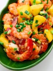 Tangy and savory, shrimp and pineapples are a perfect pair.