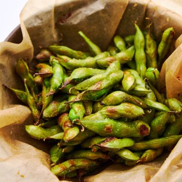 Roasting edamame brings out their sweetness and umami.