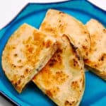 Crispy, cheesy, buttery blue cheese and apple quesadilla.