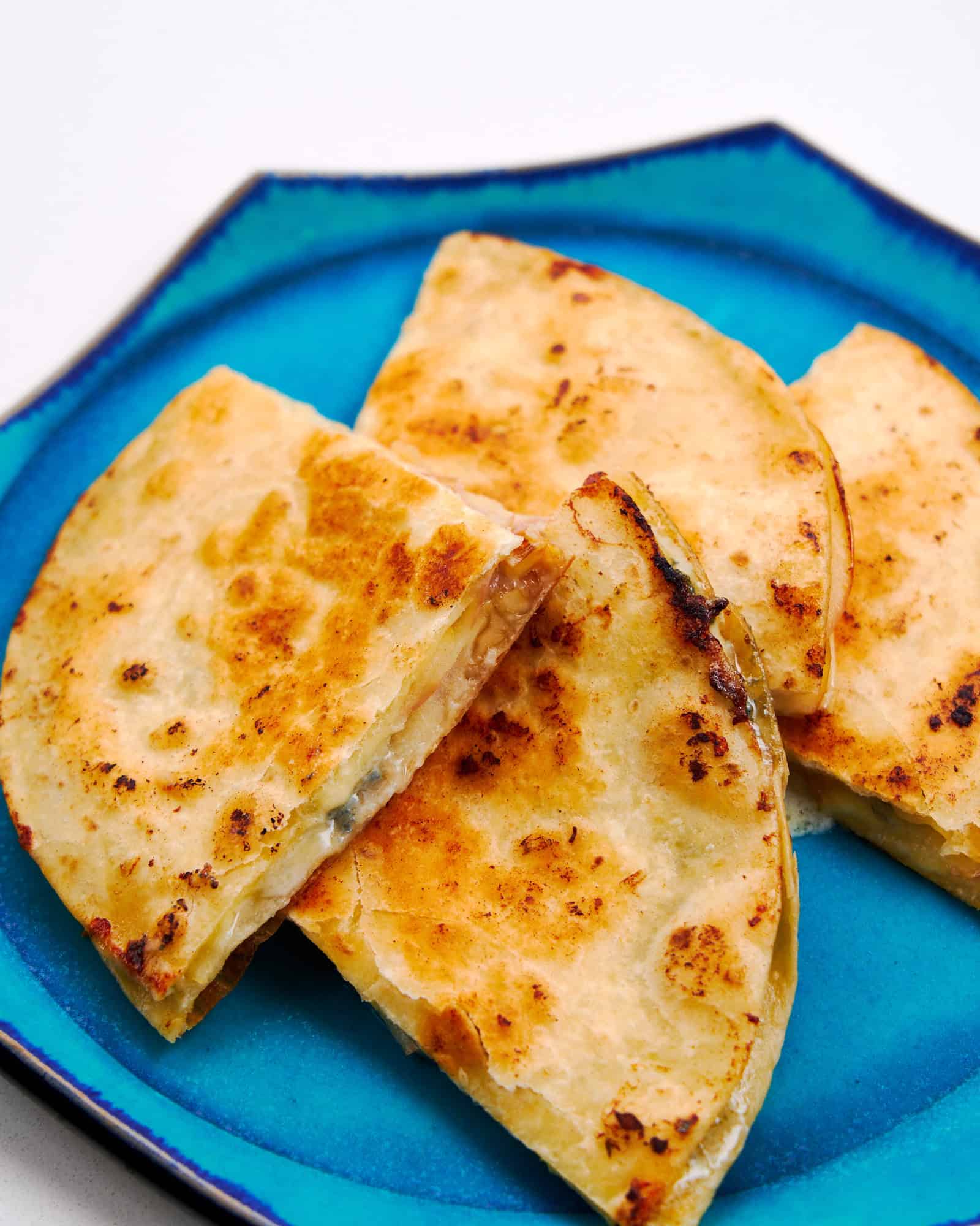 Apple and Blue Cheese Quesadilla.