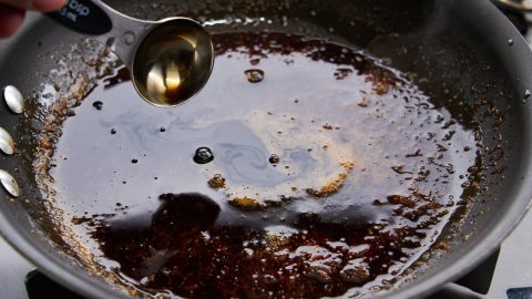 Black vinegar adds zing to the sauce.