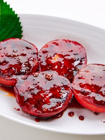 Gloriously glazed Teriyaki Tomatoes.