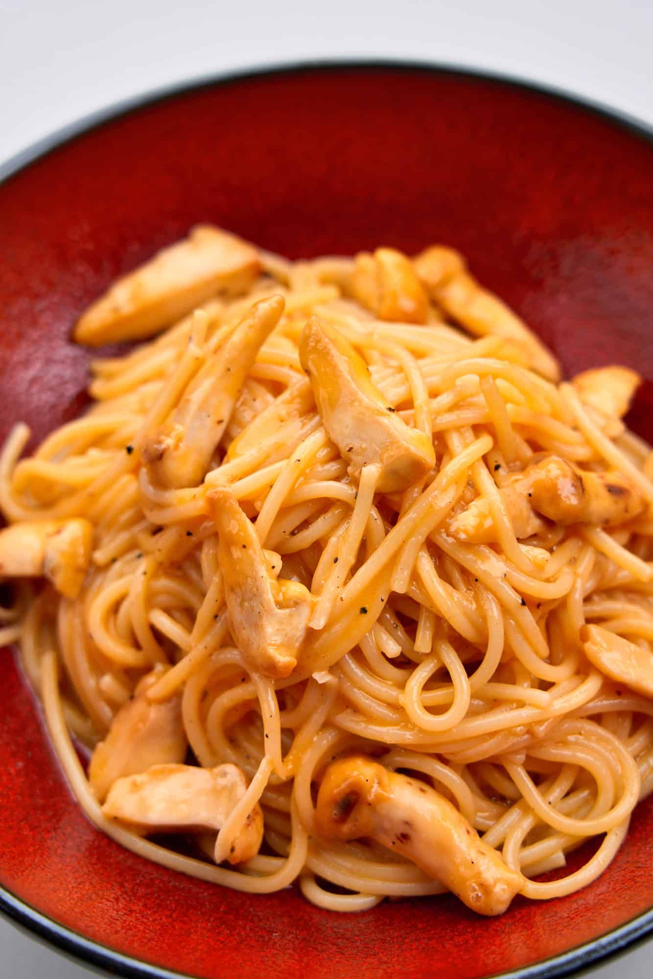 Massutake Mushroom Pasta with a creamy eggs sauce.