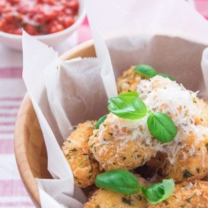 Cheese-stuffed chicken nuggets