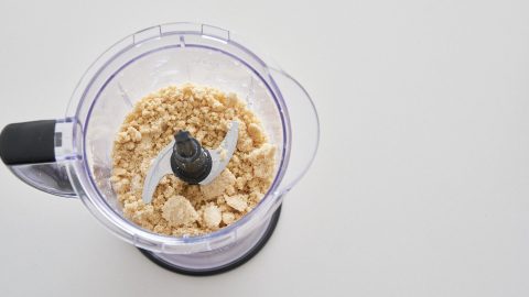 Mixing the dough in a food processor.