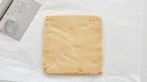 A square of dough.