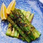 Asparagus with Meyer lemon.