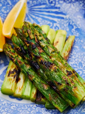 Asparagus with Meyer lemon.