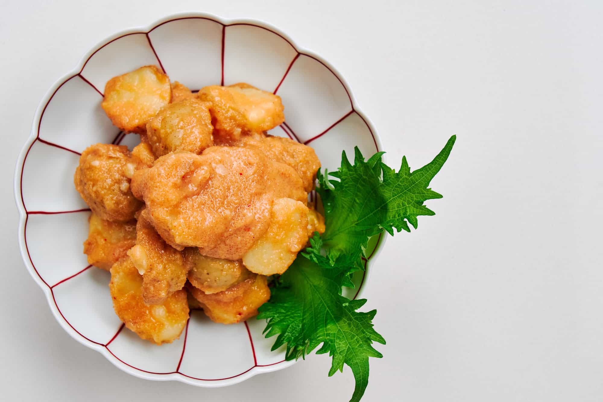 Mentaiko Butter Potatoes from above.