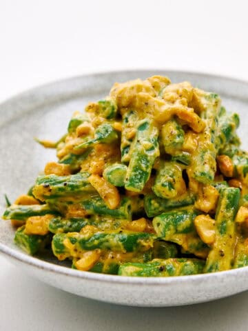 Easy, spicy Curried Green Bean Salad.