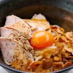 Gloriously garlicky udon noodles are addictive.