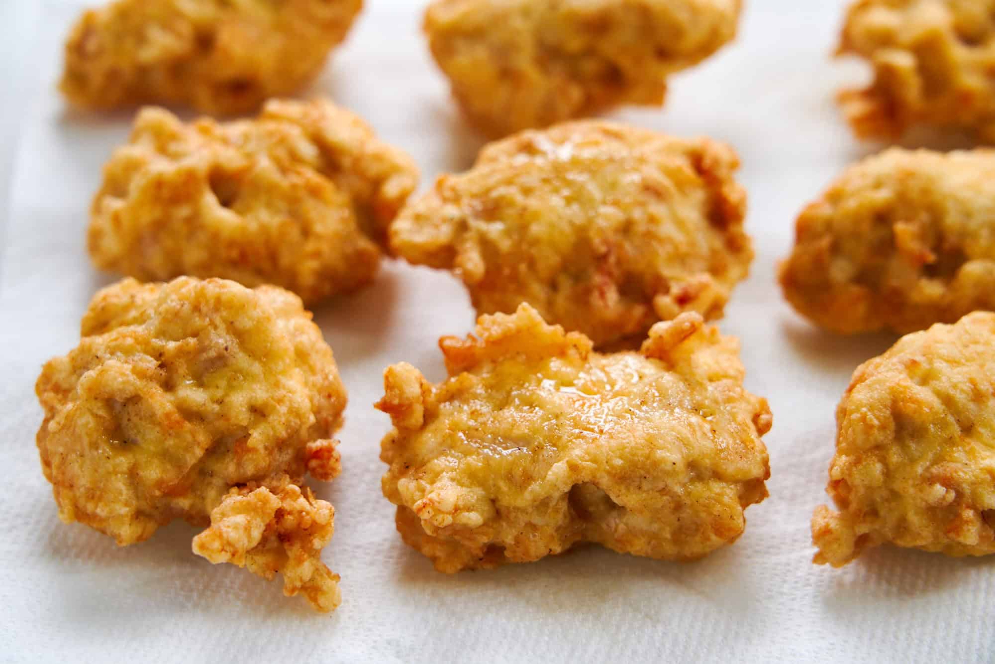 Better than the chain fast food offerings, these chicken nuggets are easy to make and disappear fast.