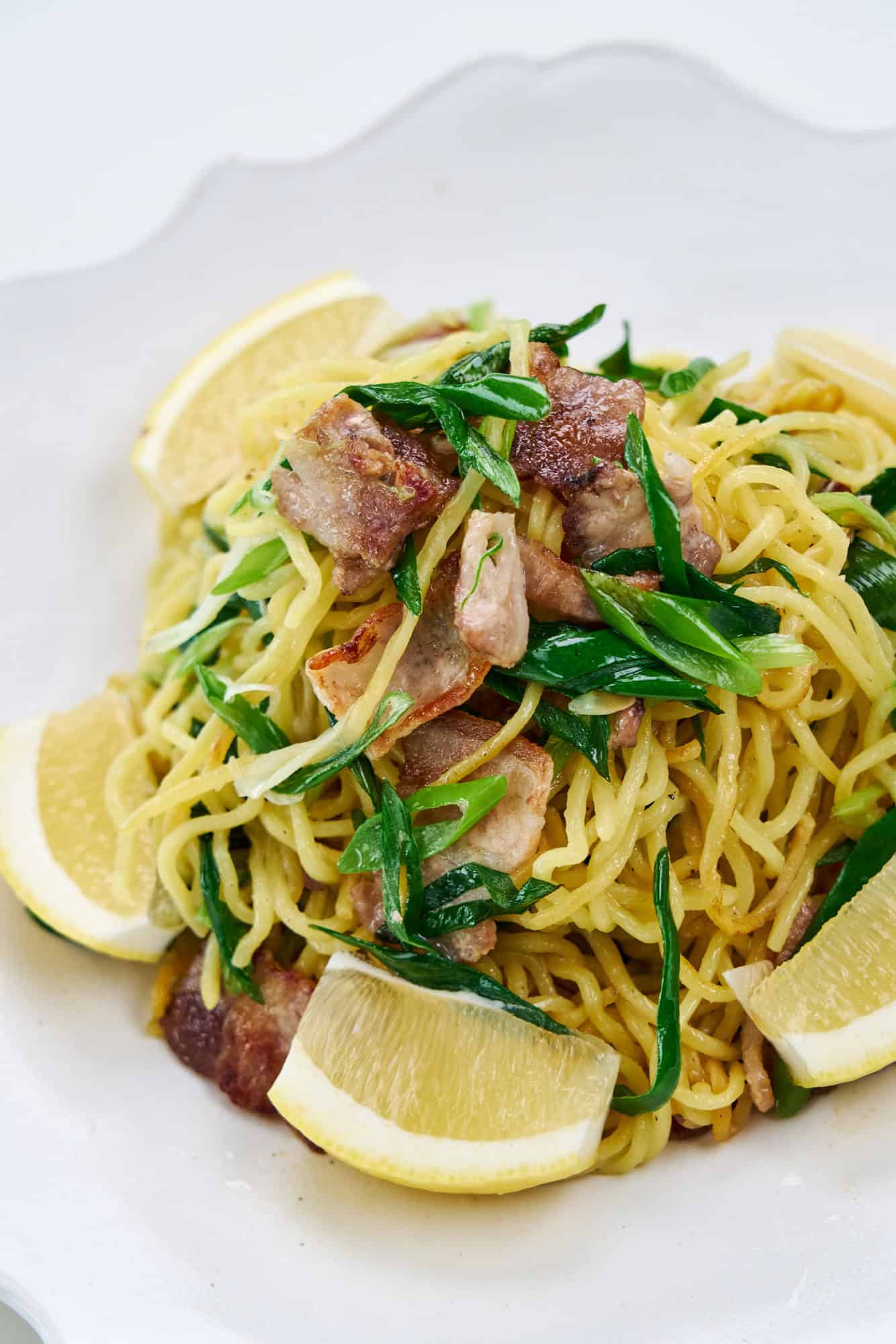 Close up of Shio Yakisoba.