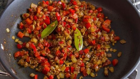 Picadillo ready to serve.