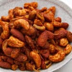 A dish of spicy Chinese nuts.