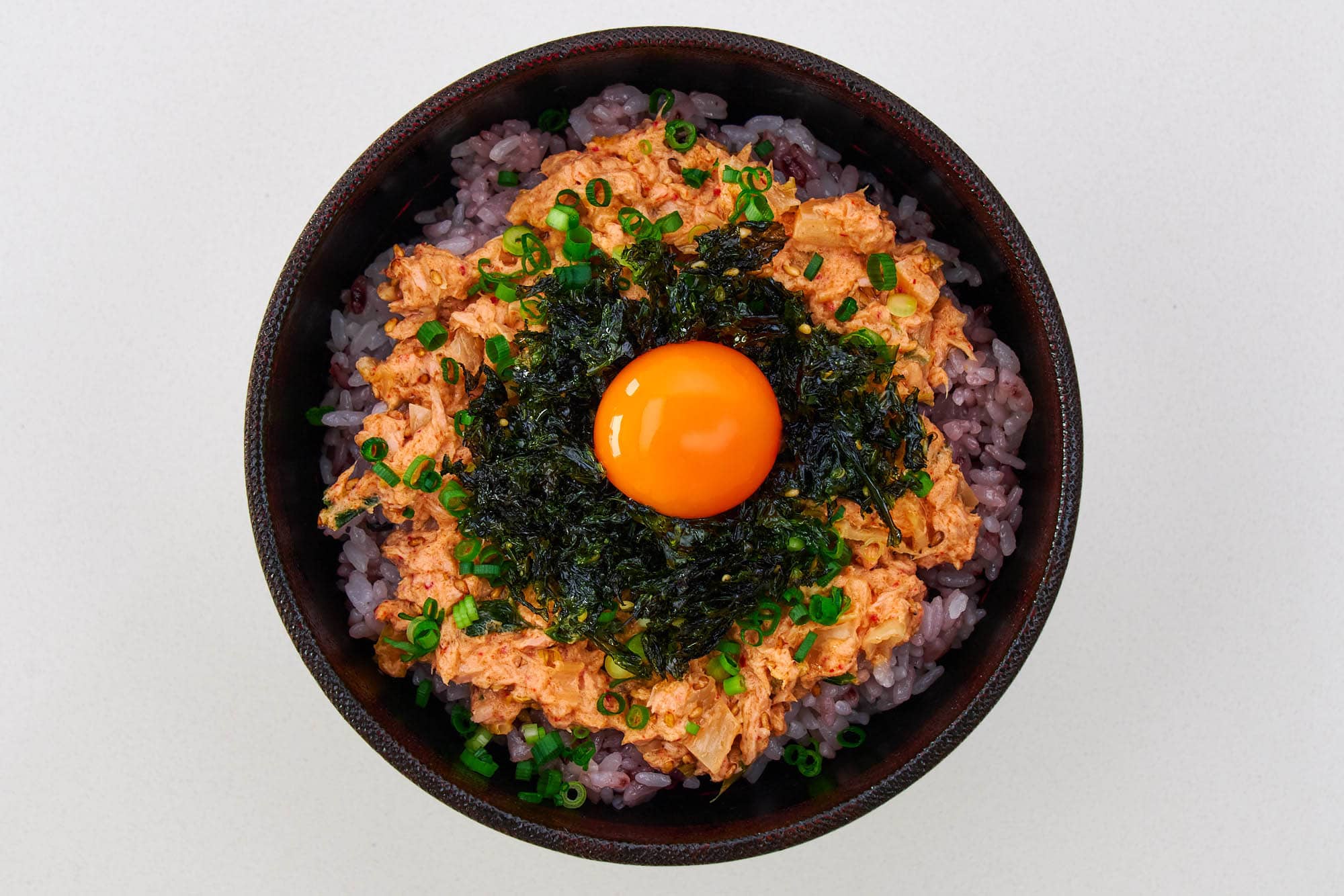 Korean Tuna Bowl from above.