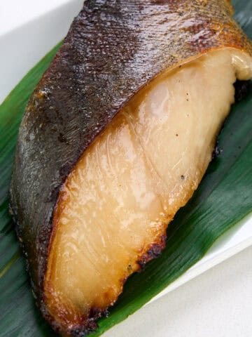 Cured sablefish broiled to juicy perfection.