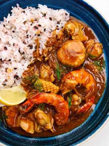 Japanese Seafood Curry from above.