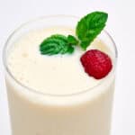 Refreshing amazake smoothie with banana and yogurt.
