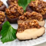 Savory rich stuffed shiitake mushrooms.