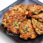 Crispy, golden Savory Shrimp and Lotus Root Pancakes.